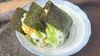 おにぎりに工夫をして鉄を摂取。