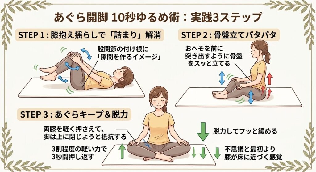 10秒でできる股関節リセット