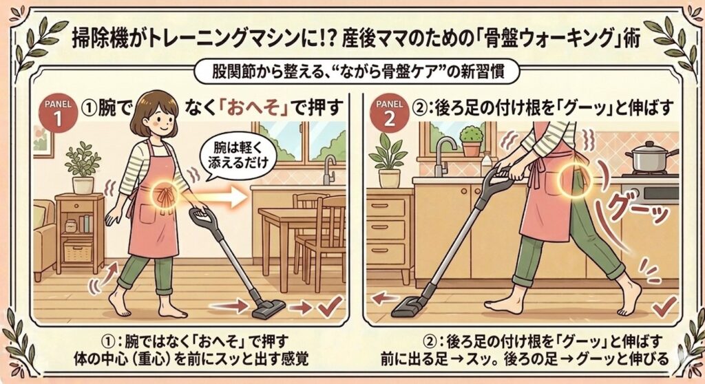 掃除機で骨盤ケア
