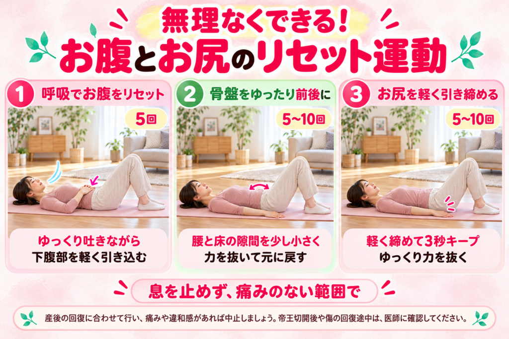 無理なくできる！お腹とお尻のリセット運動